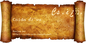 Csida Éva névjegykártya