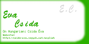 eva csida business card